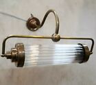 Vintage Art Deco Skyscraper Light - Brass   Glass Rod Wall Lamp Age Design