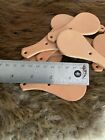 Leather Key Fob  Blank Tear Drop Shape 8 Ounce  Veg Tan Tooling  Packs Of 25 