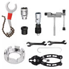 9pcs Bike Repair Tool Kit Crank Chain Cutter Extractor Bracket Freewheel Puller