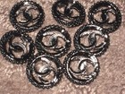 Chanel 10 Dark  Silver  Cc Logo Button  17  Mm  Under 3 4     New Lot 10