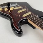 2005 Fender Starcaster Stratocaster Guitar Black With Tortoise And Cream   Nice