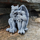 Gargoyle Sculpture Figurine gothic Stone Decor Statue indoor Patio Yard Lawn Por