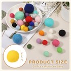 20 Pcs Wool Felt Balls Beads  1 2 Inch Handmade Felt Pom Poms  Yellow