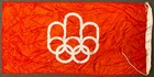Vintage Large Olympic Flag Original Hung During Indoor Event Montreal Olympics 