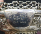 Antique English Sterling Silver Repousse Cup W Case   Wwii Hq 118th Inf Oct 1944