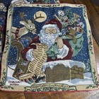 Vtg Set Of 2 Betty Smith Whiteaker Santa  Christmas Tapestry Pillow Covers 15   