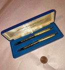 Rare Vtg Chanel No 5 Arpege 14k Gold Filigree Perfumed Ballpoint Pen Set In Box 