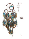 Turquoise Tree Of Life Dream Catcher Natural Feathers Handcrafted Wall Hanging