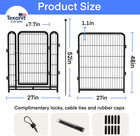 Garden Fence Animal Barrier  48 In h  X17 7 Ft l  Wide Door Low Threshold  8 Pan