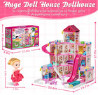  new  Barbie Dreamhouse  4-story 11 Rooms Doll House With 4 Dolls Toy Figures