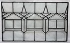 Antique Leaded Clear Wavy Glass Window Panel 30 x18  Chicago Bungalow Art Deco