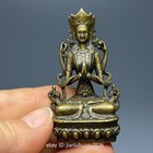 Copper Bronze Tibet Buddhism Four-armed Kwan-yin Bodhisattva Buddha Statue
