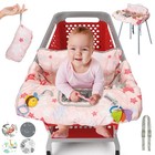 Baby Shopping Cart Cover   High Chair Seat Protector - Soft Cotton Padded Buggy