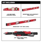 Milwaukee 10   24 And 48 In  Durable Redstick Box With Torpedo Level Set