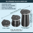 2025 Upgraded Collapsible Stool   3-in-1 Carry Bag   Seat Cushion   Drink Holder