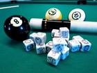 Billiard Bones        Free Shipping Billiards Dice Game Accessory For Pool Cue Case