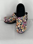 Dansko Professional Garden Floral Leather Clogs Size Eu 39 Nwob