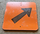 Vintage Original Snowmobile Trail Right Turn 16x16    Metal Sign