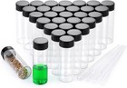 100pcs 30ml Glass Vials W  Caps Clear Sample Vials Lab Vials Liquid Small Vials