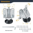 Powertec 4pk Heavy Duty Leveler Feet With Installation Screws   Lock Nuts 71136