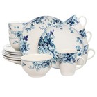 Traditional Blue And White 16 Piece Dinnerware Set
