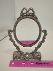 Vtg Ornate Silver Colored Metal Victorian Style Standing Dresser Mirror Frame 7 