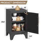 Metal Nightstand With Shelf  Bedside End Table Bedroom Lockable Storage Cabinet