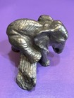 Vintage Michael Ricker Pewter Elephant Log Figurine Signed Rb