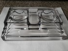 Antique Vintage Glass Inkwell Desk Organizer 
