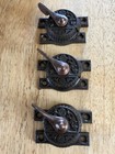  3  Antique Eastlake Victorian Double-hung Windows Sash Lock Ornate Hardware