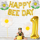   First Bee Day Decorations Girl - Pack Of 18   Happy Bee Day Balloons For Bee B