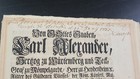 Grand Duke Carl Alexander 18th Century Imperial Decree Magazine Unknown