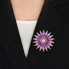 Rhinestone Flower Brooch Pin For Women Sparkling Large Crystal Flower Brooch Sno