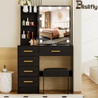 Makeup Vanity Table Set With Lights And Mirror Vanity Desk With Drawer And Stool