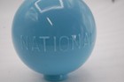Antique Lightning Rod Glass Ball Mrked  national  Blue Clean
