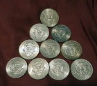 10 Pc Lot Of Nice Looking Kennedy Half Dollar 90  Silver - Circulated Coins