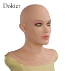 Dokier Silicone Female Mask Full Head Masks Hoods With Neck For Crossdresser 