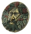 Ebros Winter Season Bronzed Blooming Floral Foliage Celtic Greenman Wall Decor