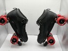 Riedell Dart Quad Roller Skates Black W  Red Wheels Men   s Sz 10
