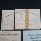 Antique 1888 Receipt Cemetery Grave Plot Burial Hudson Co Catholic  Cemetery N j