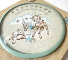 Baby Temp Wall Thermometer Rodan 1969 Works Vintage Blue Boy Nursery Animal 7x7
