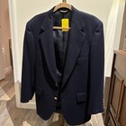 Vintage Barrister Wallachs Men   s 40r Navy Wool Blazer Gold Button Preppy Ivy