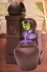 Rustic Vase Fountain Electric Color Changing Led Lights 9 65   x5 12   x4 72    New