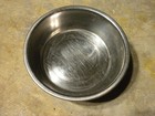 European Union Small Pet 5 5 x2  Metal Dish - Plastic Side - Rubber Grip Bottom