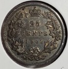 Canada 1901 Silver Quarter Vf Semi-key Date Mintage 640 000 