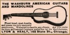 3 1890 s  Lyon Healy Washburn Mandolin Guiter Music Instruments Print Ads