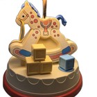 Vintage Musical Nursery Lamp Abc Rocking Horse  Original Clip-on Lamp Shade 