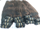 18 Inch Indian Straight Human Hair Extensions  Raw Unprocessed Machine Weft