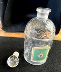 Antique Guerlain France Bee Bottle Clear Green Label 6  Eau De Cologne Imperiale
