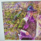 Vintage Gaucho Textile Folk Art Framed Fabric Print Boho Wall Decor 13 5 